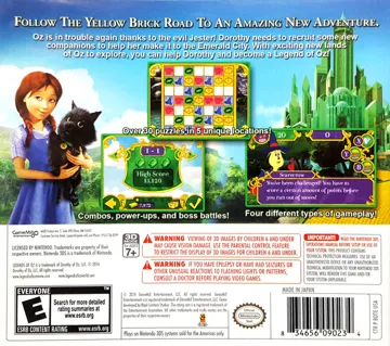 Legends of Oz - Dorothys Return (Usa) box cover back